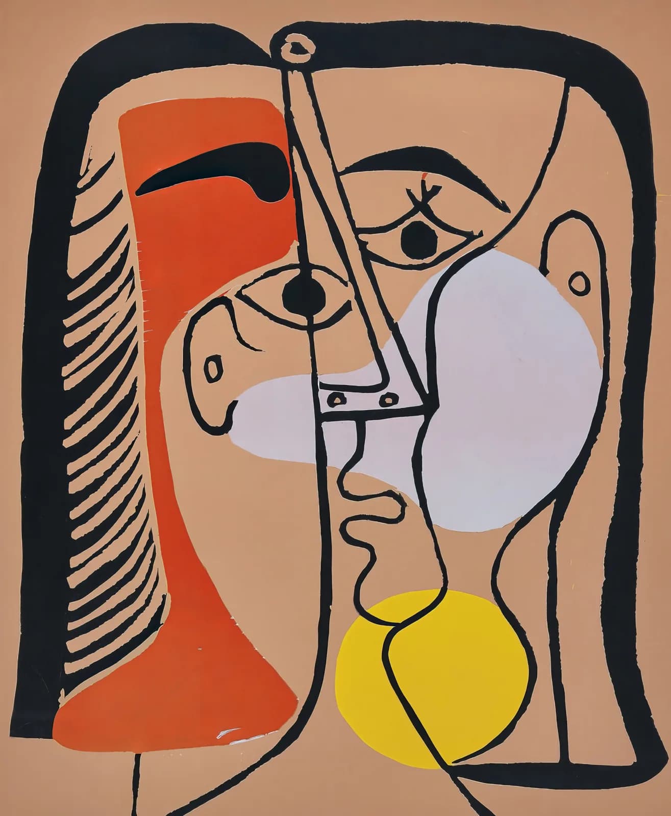 MAXIMALIST 2600 Portrait de Jacqueline au cheveux lisses (Portrait of Jacqueline with Smooth Hair) (1962) copia