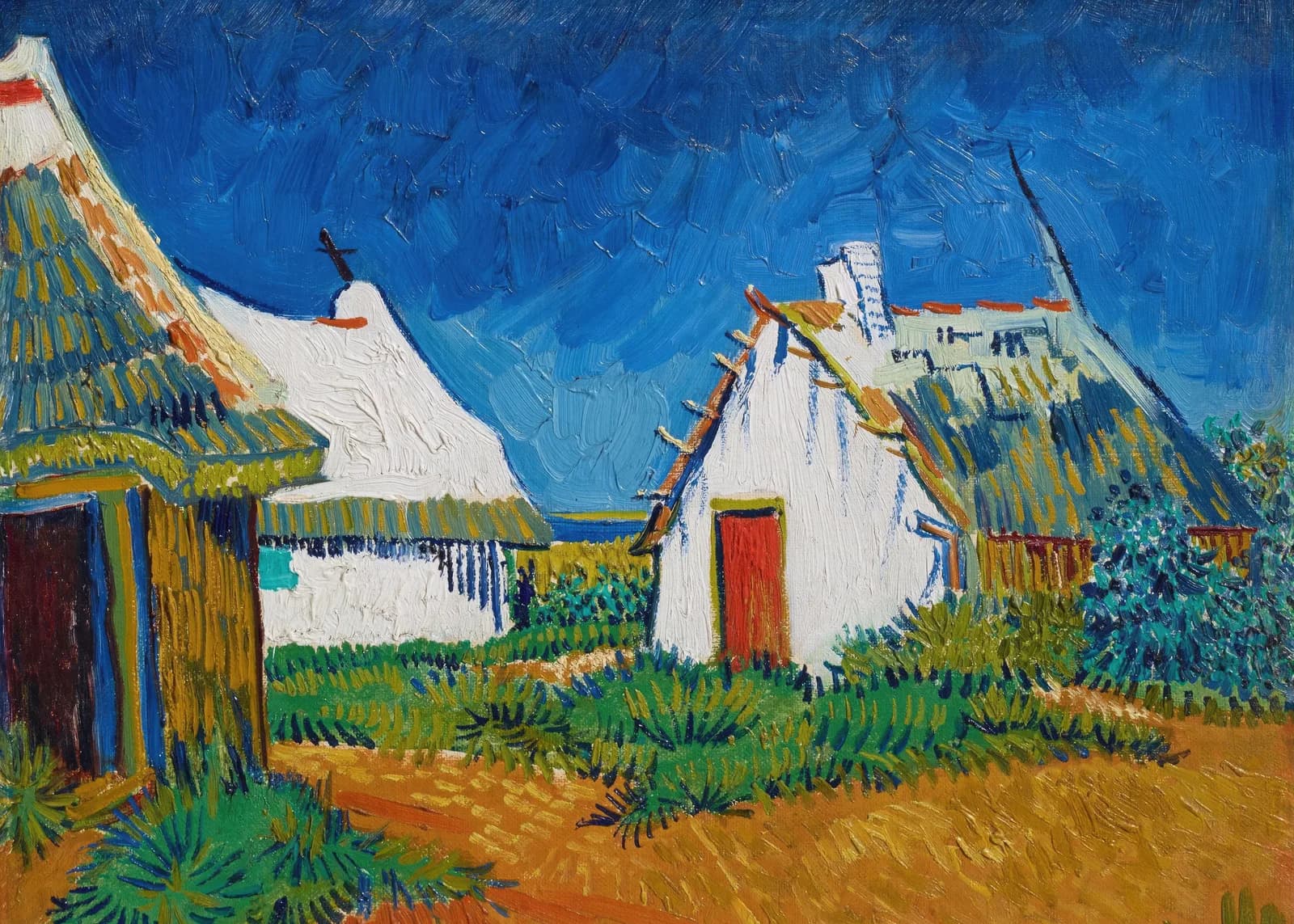 MAXIMALIST 2600 Vincent van Gogh, Three white cottages in Saintes Maries (1888) copia
