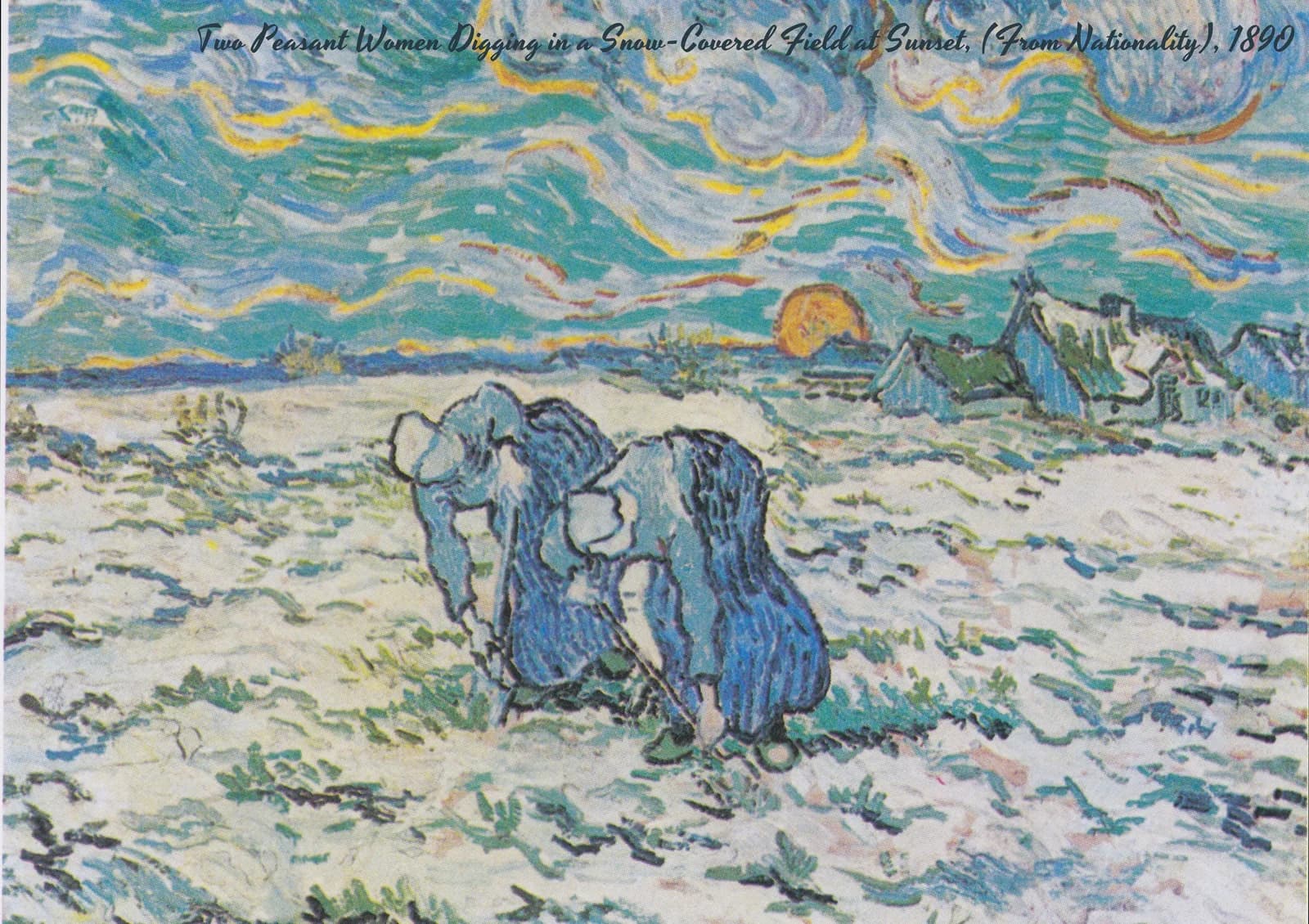 MAXIMALIST 2600 Vincent van Gogh, Zwei grabende Bäuerinnen auf schneebedecktem Feld, 1890 Ratio (7x5) copia
