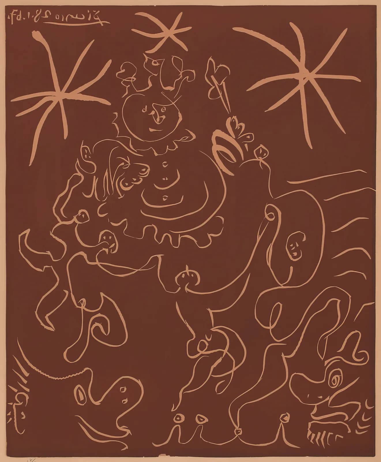 MAXIMALIST 2600 Carnaval 1967 ‘Clown et danseurs’ (Carnival 1967 ‘Clown and Dancers’) (1967) copia