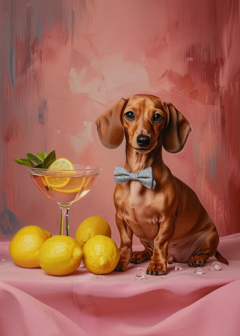 Maximalist animals Ginevra0934 A pink martini glass with lemons on the table A da a42ebf70 8ee8 4a19 80fb cd12916a33ca