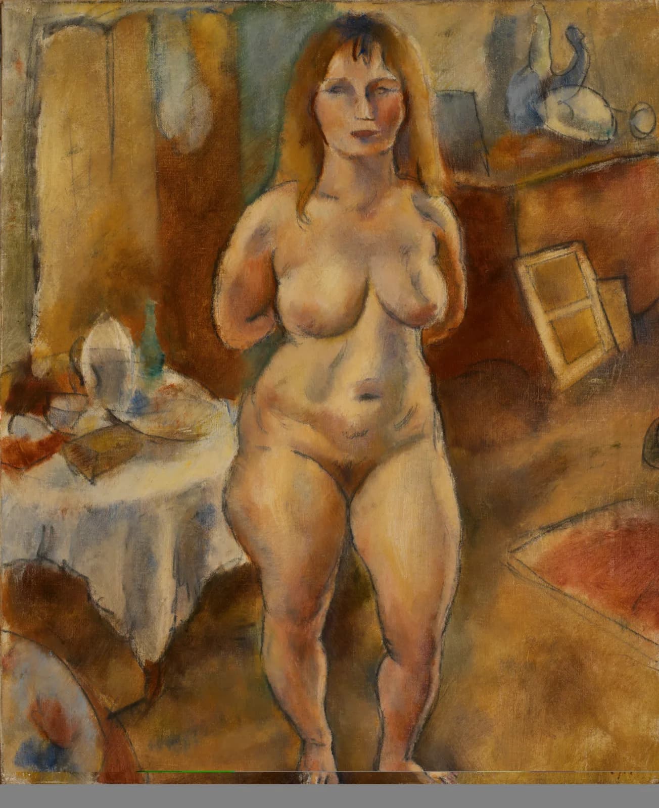 Expressionism Standing Nude in the Studio (Nu debout à l atelier) by Jules Pascin