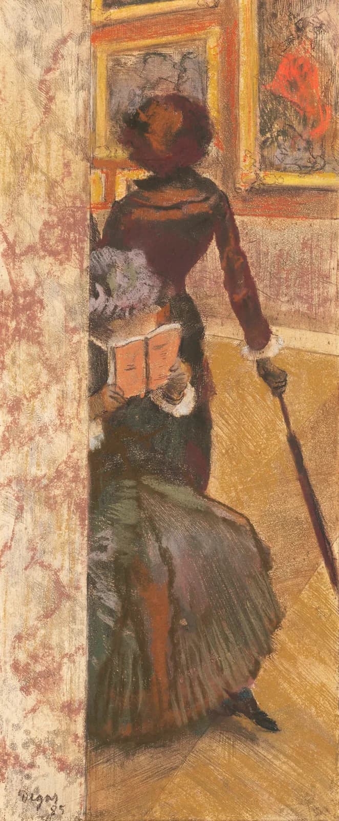 AUTUMN VINTAGE LD Mary Cassatt at the Louvre The Paintings Gallery (1885) by Edgar Degas