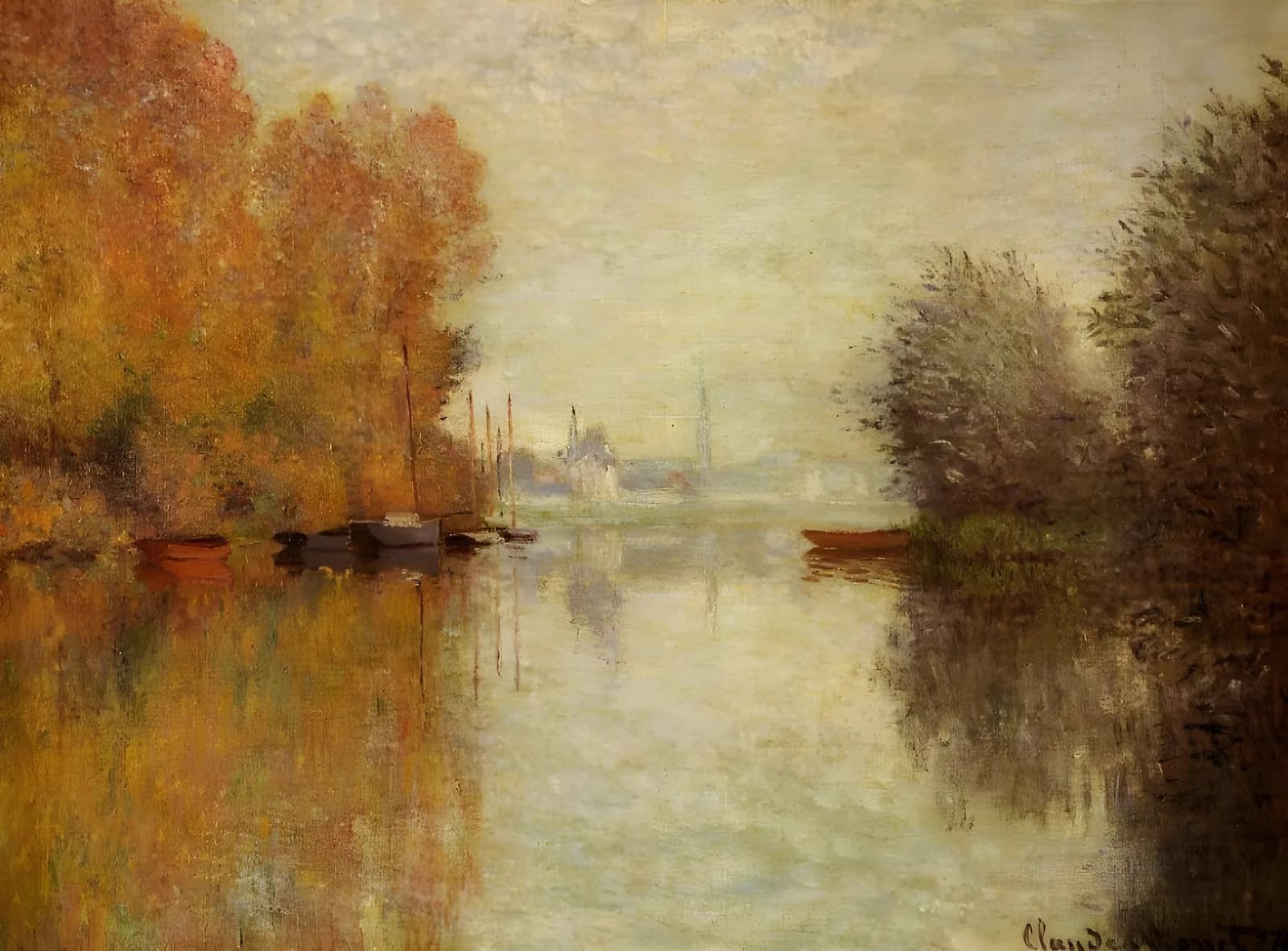 AUTUMN bundle Autumn on the Seine at Argenteuil 1873 Claude Monet Oil Painting
